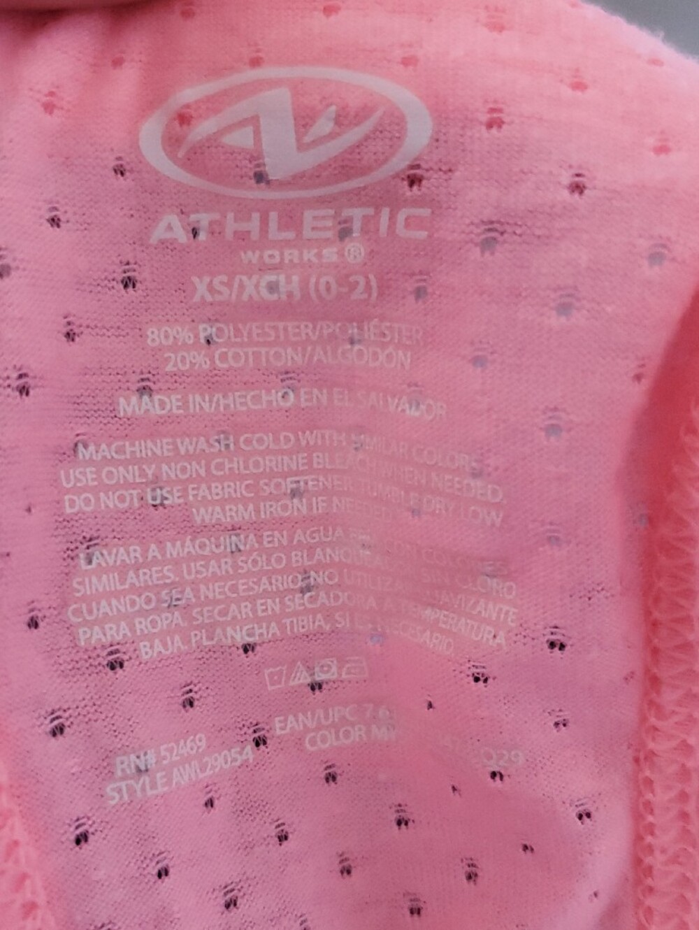 Athletic Works Pink Performance Racerback Tank - Picture 3 of 3